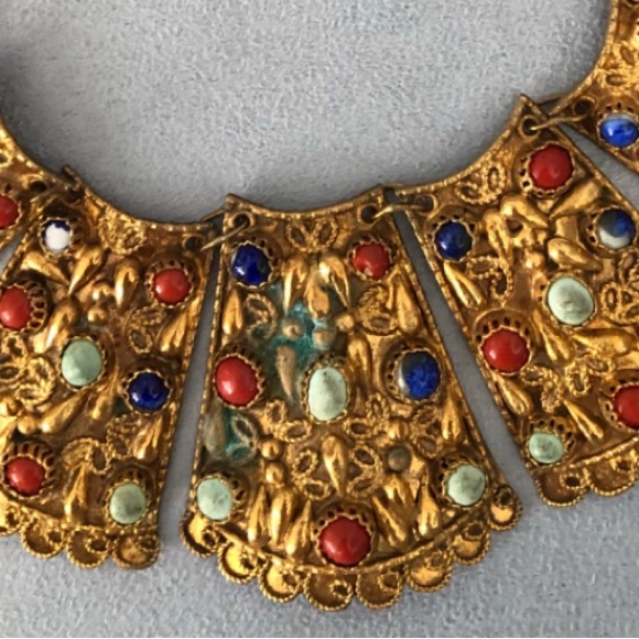 Rare Egyptian Necklace & Earring Set - Picture 4 of 10